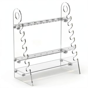 stonylab Pipette Rack, Detachable Plexiglass Pipette Holder Stand Pipet Rack with 1.5 cm Hole Diameter-0