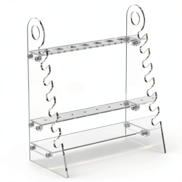 stonylab Pipette Rack, Detachable Plexiglass Pipette Holder Stand Pipet Rack with 1.5 cm Hole Diameter-0