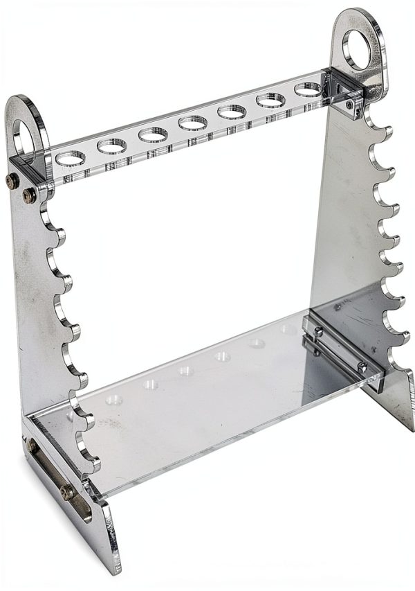 Zerodis Organic Glass Trapezoid Pipette Rack with 1.5cm Hole-0