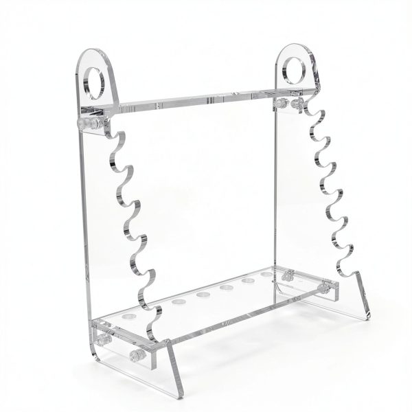 Zerodis Organic Glass Trapezoid Pipette Rack with 1.5cm Hole-2