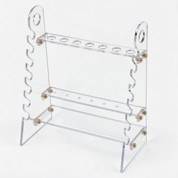 stonylab Pipette Rack, Detachable Plexiglass Pipette Holder Stand Pipet Rack with 1.5 cm Hole Diameter-2