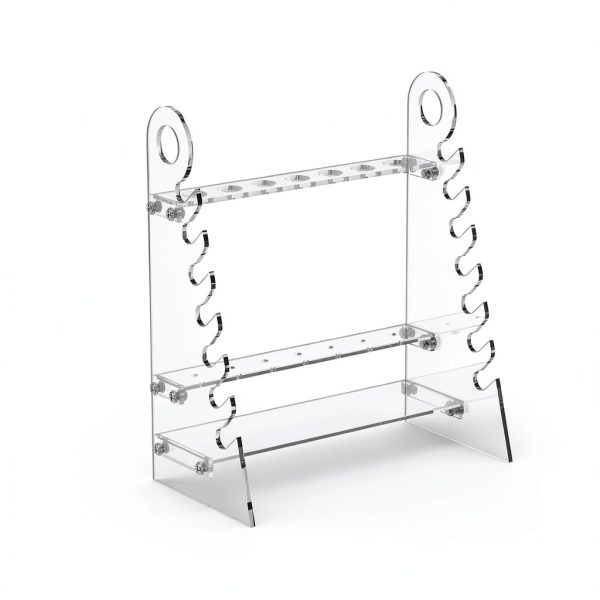 stonylab Pipette Rack, Detachable Plexiglass Pipette Holder Stand Pipet Rack with 1.5 cm Hole Diameter-1