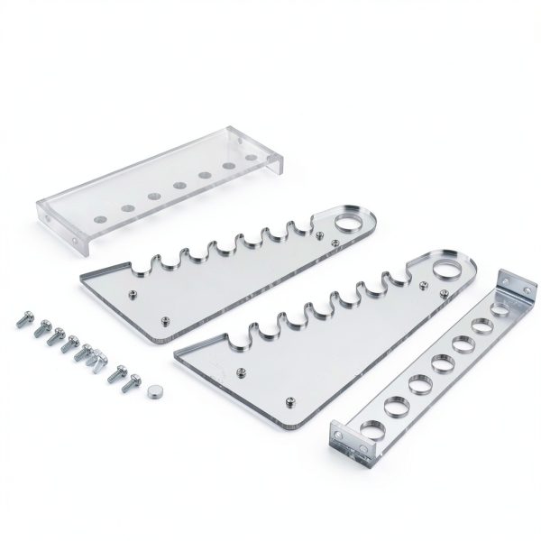 Zerodis Organic Glass Trapezoid Pipette Rack with 1.5cm Hole-4