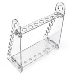Trapezoid Organic Glass Pipette Rack, Laboratory Supporting Holder Bracket with 1.5cm Holes-0