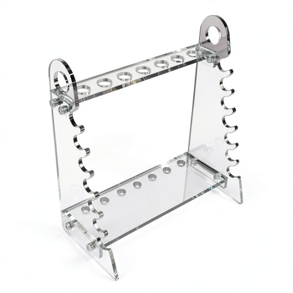 Zerodis Organic Glass Trapezoid Pipette Rack with 1.5cm Hole-5