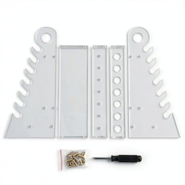 stonylab Pipette Rack, Detachable Plexiglass Pipette Holder Stand Pipet Rack with 1.5 cm Hole Diameter-3