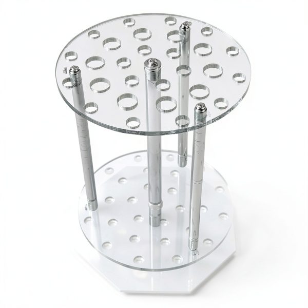 Pipette Rack LZKW 28-Hole Plexiglass Lab Holder Students Teachers-0