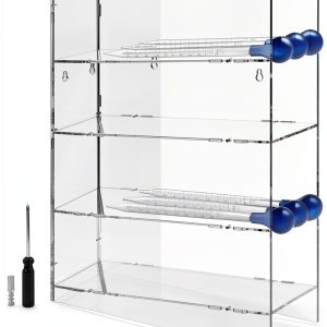 Acrylic Pipette Rack FOUR ES Scientific – Wall‑Mounted 4‑Compartment-0