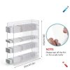 Acrylic Pipette Rack Geelin 4‑Compartment Clear Stand 15×11.8×4 in-1