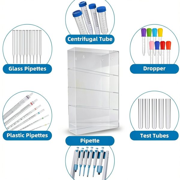 Serological Pipette Rack BIOLOGIX Acrylic 4-Compartment 12x4x19in-5