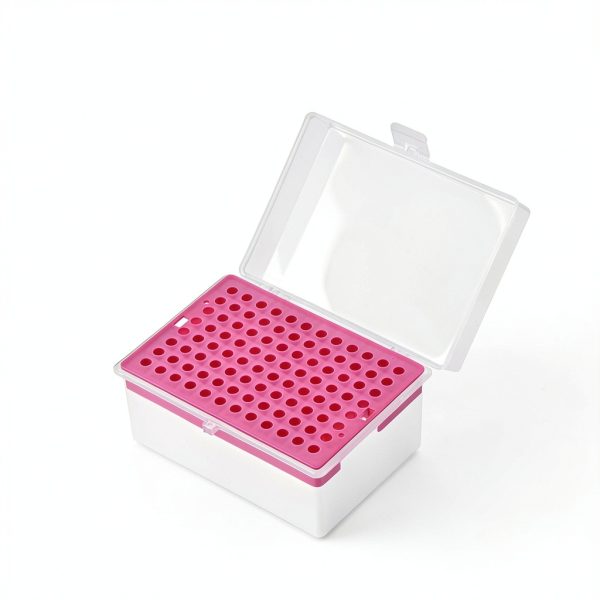 Pipette Tips Box 96-Well Polypropylene Holder by uxcell Red 2Pcs-2