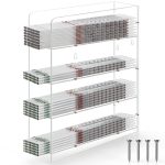 Acrylic Pipette Rack Geelin 4‑Compartment Clear Stand 15×11.8×4 in-0
