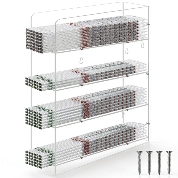 Acrylic Pipette Rack Geelin 4‑Compartment Clear Stand 15×11.8×4 in-0