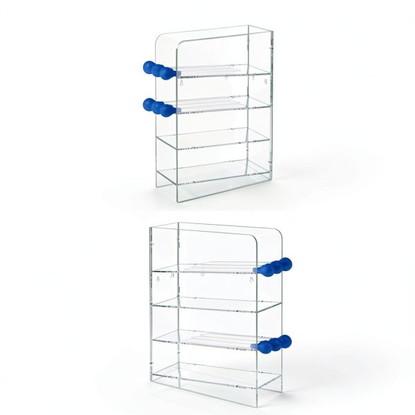 Acrylic Pipette Rack FOUR ES Scientific – Wall‑Mounted 4‑Compartment-6