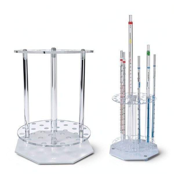 Pipette Rack LZKW 28-Hole Plexiglass Lab Holder Students Teachers-3