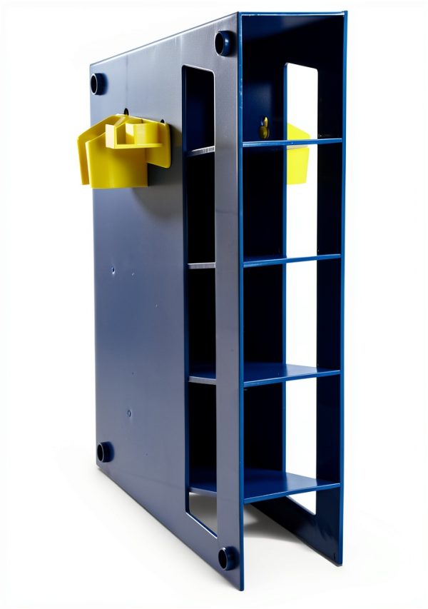Heathrow Scientific Pipette Rack Manual 4-Compartment ABS Plastic Blue-0