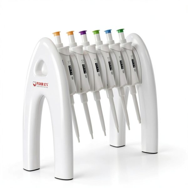 Pipette Rack 4Es USA Compact 6 Slot Stand Polished Lab Organizer-1