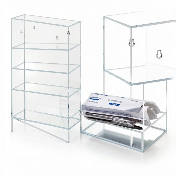 Clear Acrylic Pipette Rack DoubleFill 4-Compartment Sealed Base-4